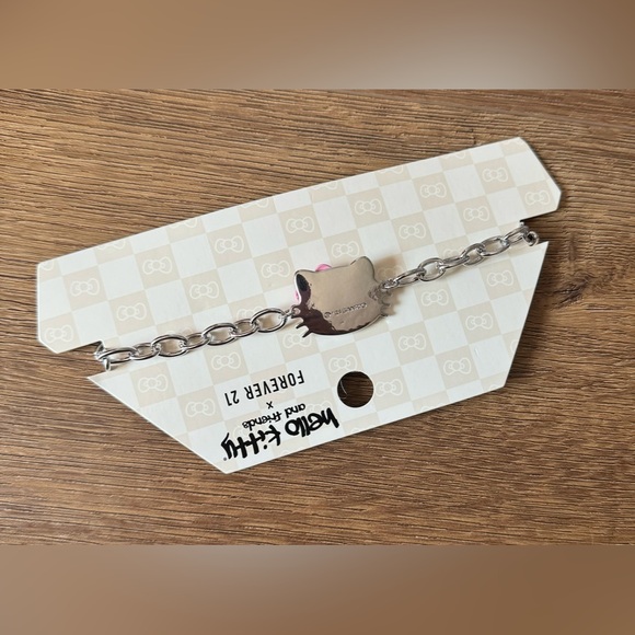 HELLO KITTY-NWT Silver Tone & Crystal Choker Necklace (Forever 21) - Picture 5 of 15